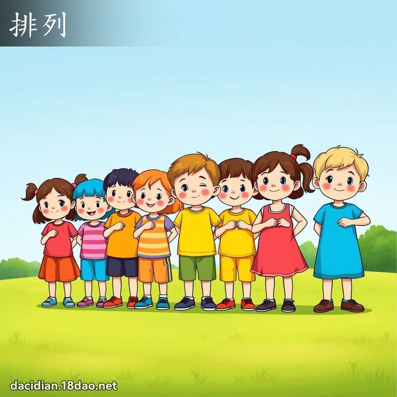 排列 - 國語大辭典配圖
