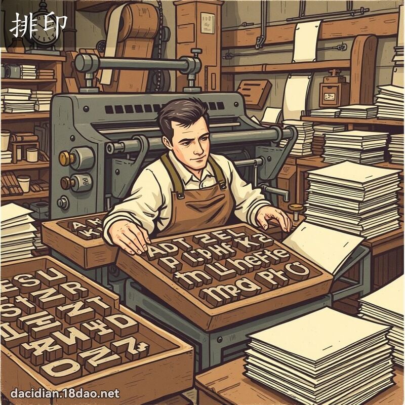 排印 - 国语大辞典配图