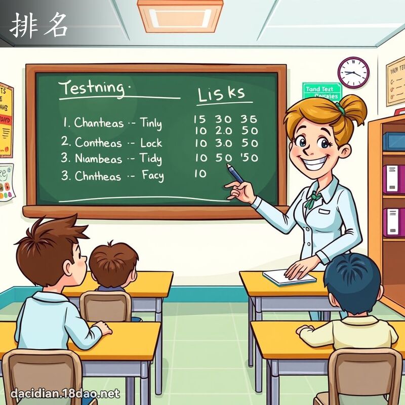 排名 - 國語大辭典配圖