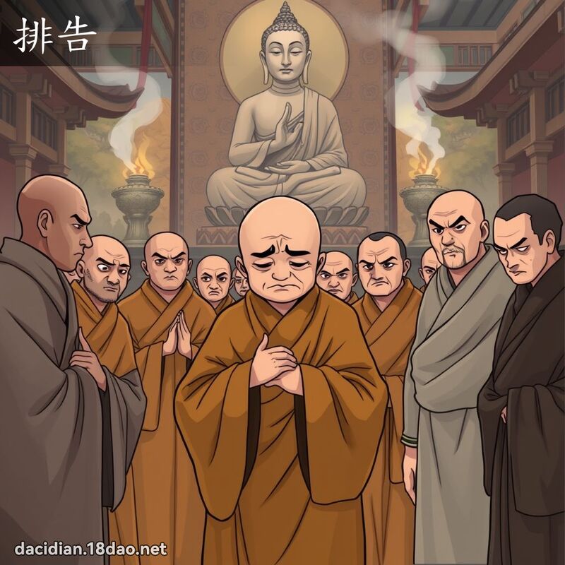 排告 - 国语大辞典配图
