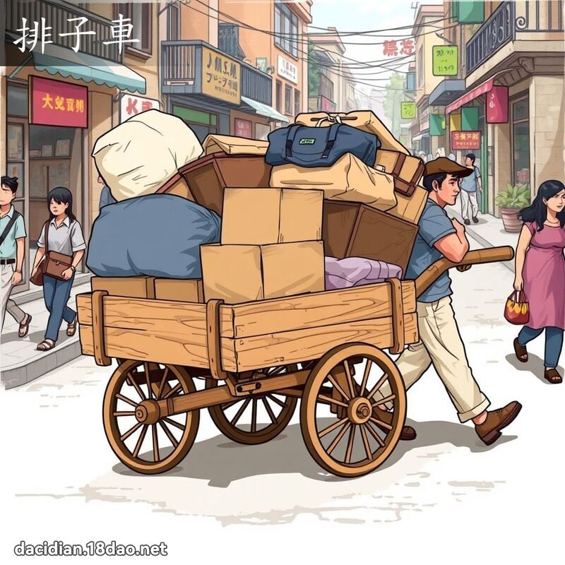 排子车 - 国语大辞典配图