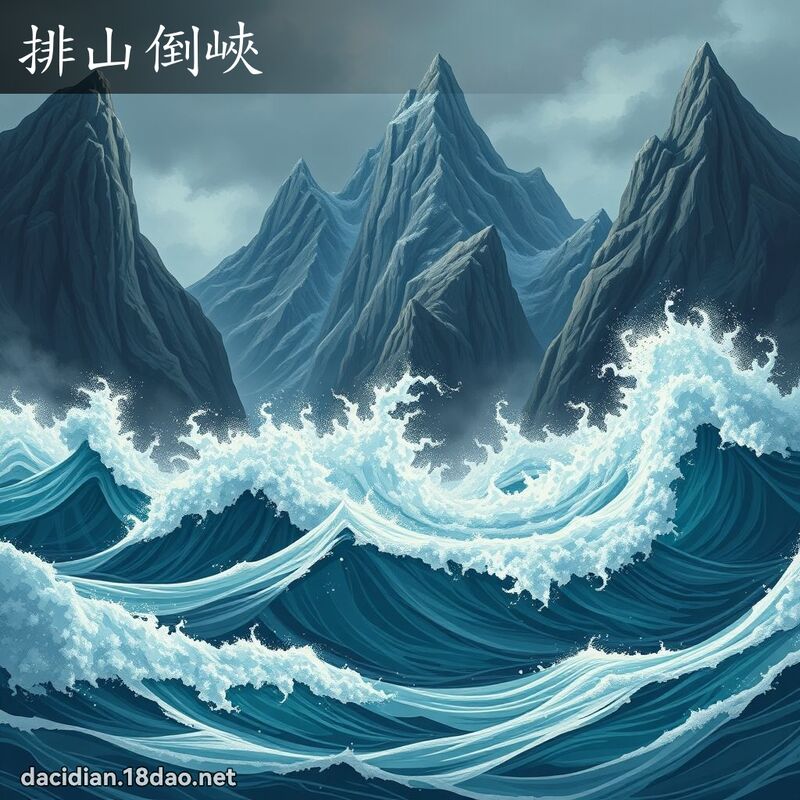 排山倒峽 - 國語大辭典配圖