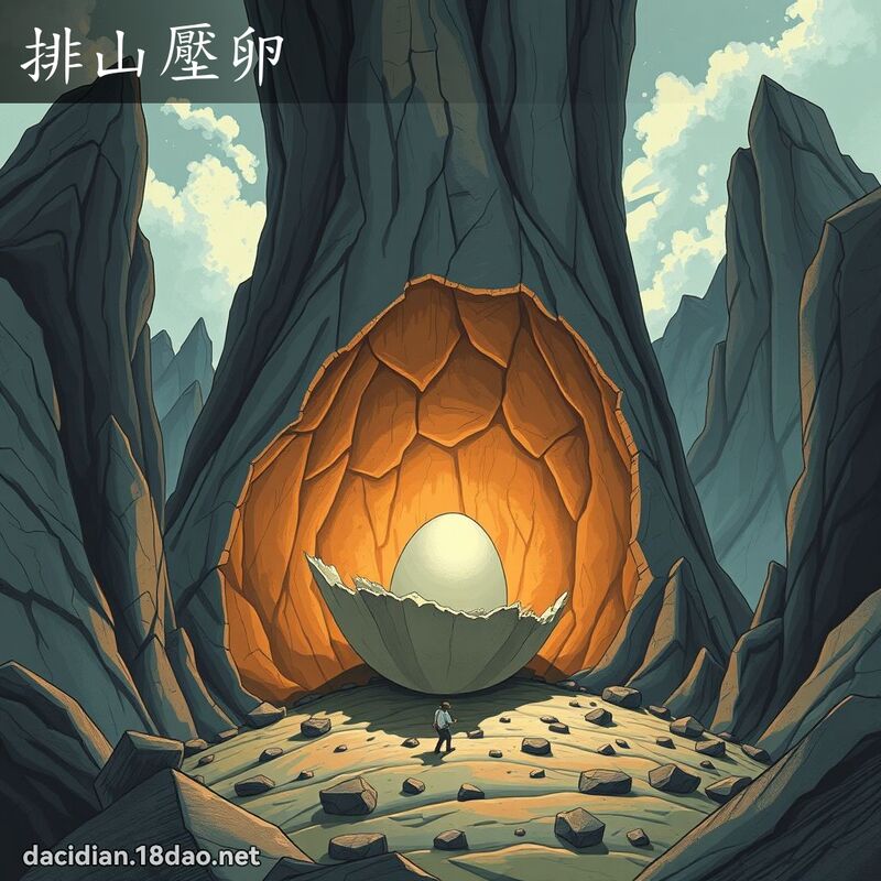 排山壓卵 - 國語大辭典配圖