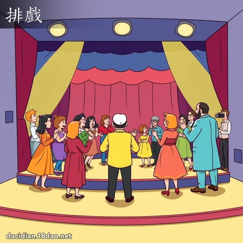 排戏 - 国语大辞典配图