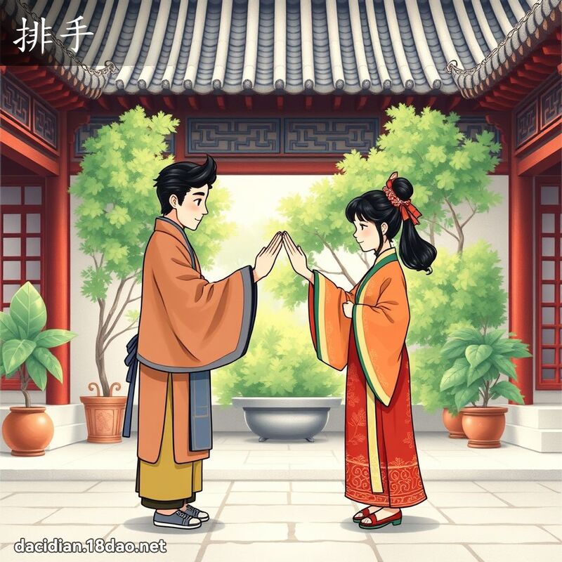 排手 - 國語大辭典配圖