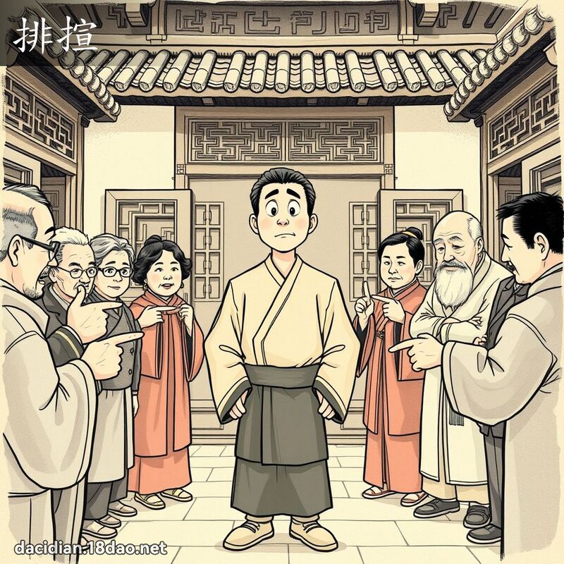 排揎 - 国语大辞典配图