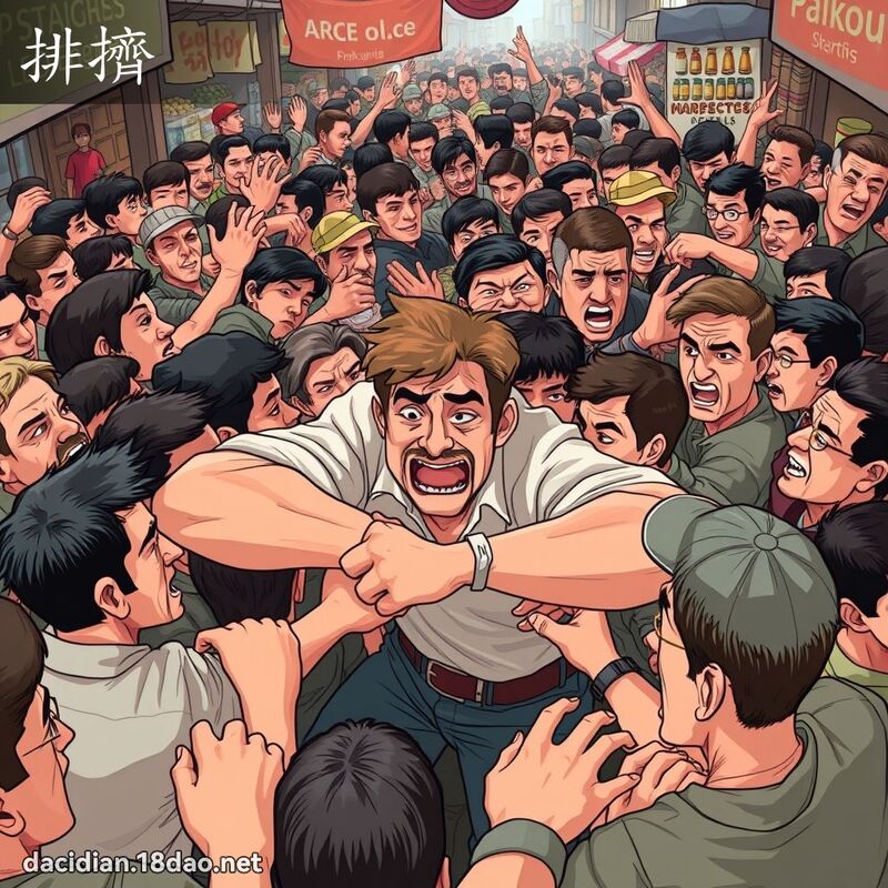 排擠 - 國語大辭典配圖