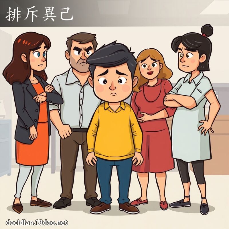 排斥異己 - 國語大辭典配圖