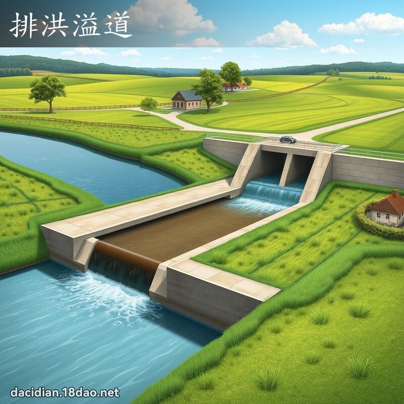 排洪溢道 - 国语大辞典配图