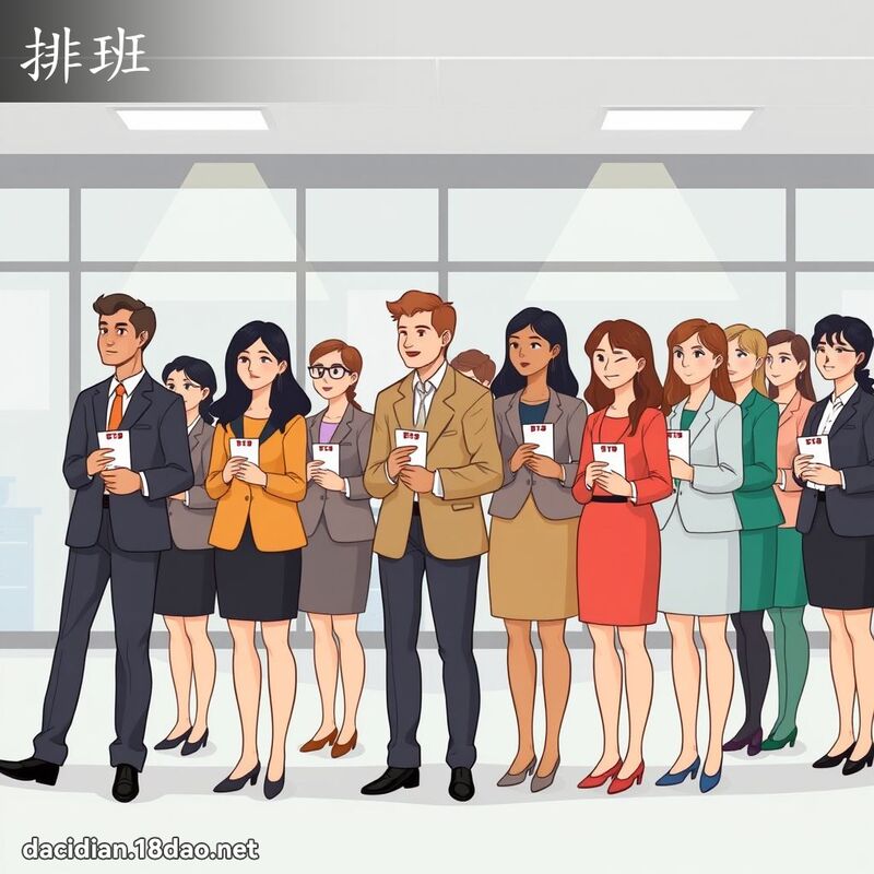 排班 - 國語大辭典配圖