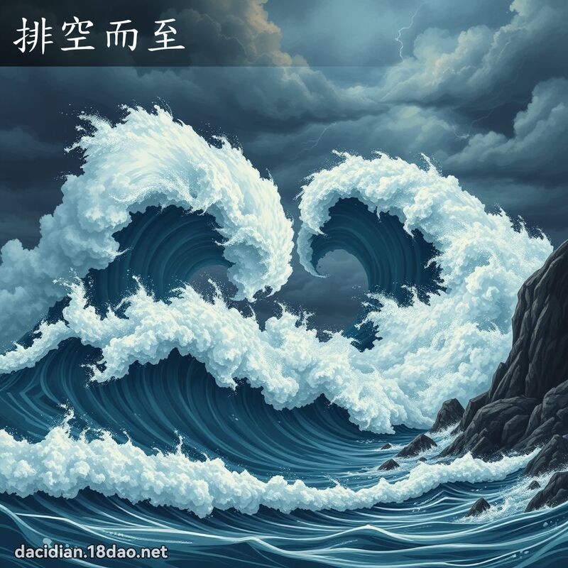 排空而至 - 國語大辭典配圖