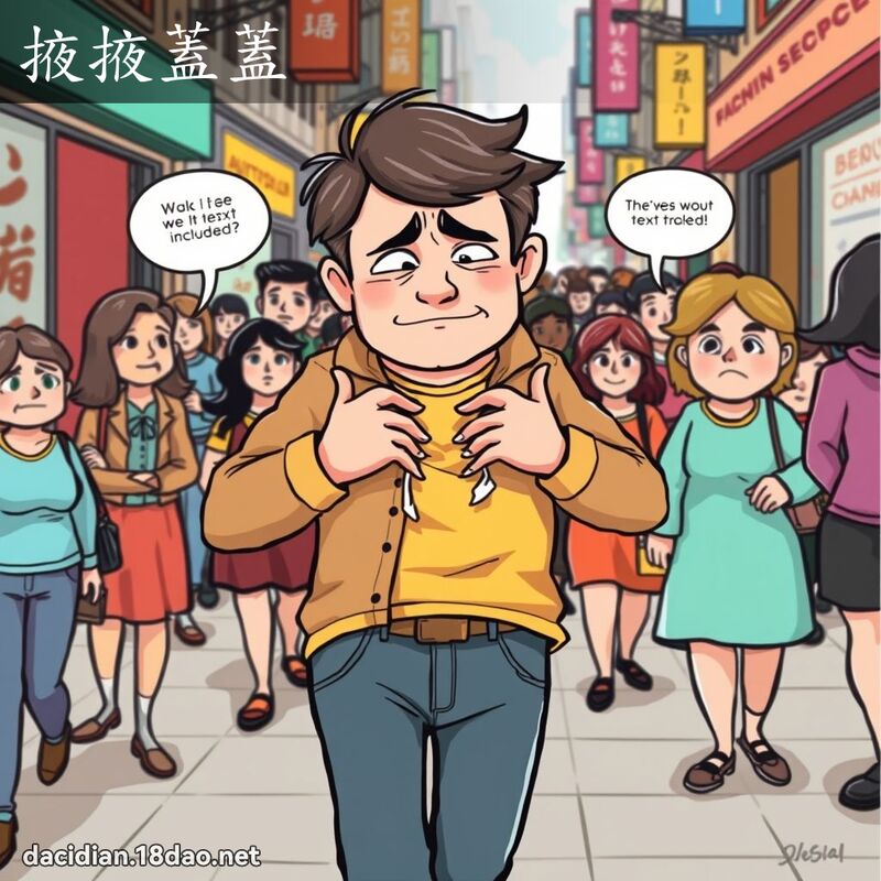 掖掖蓋蓋 - 國語大辭典配圖