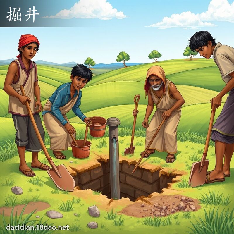 掘井 - 国语大辞典配图