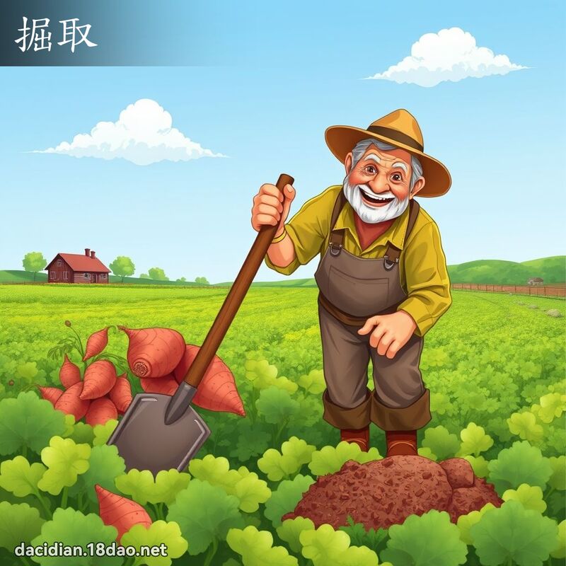掘取 - 國語大辭典配圖