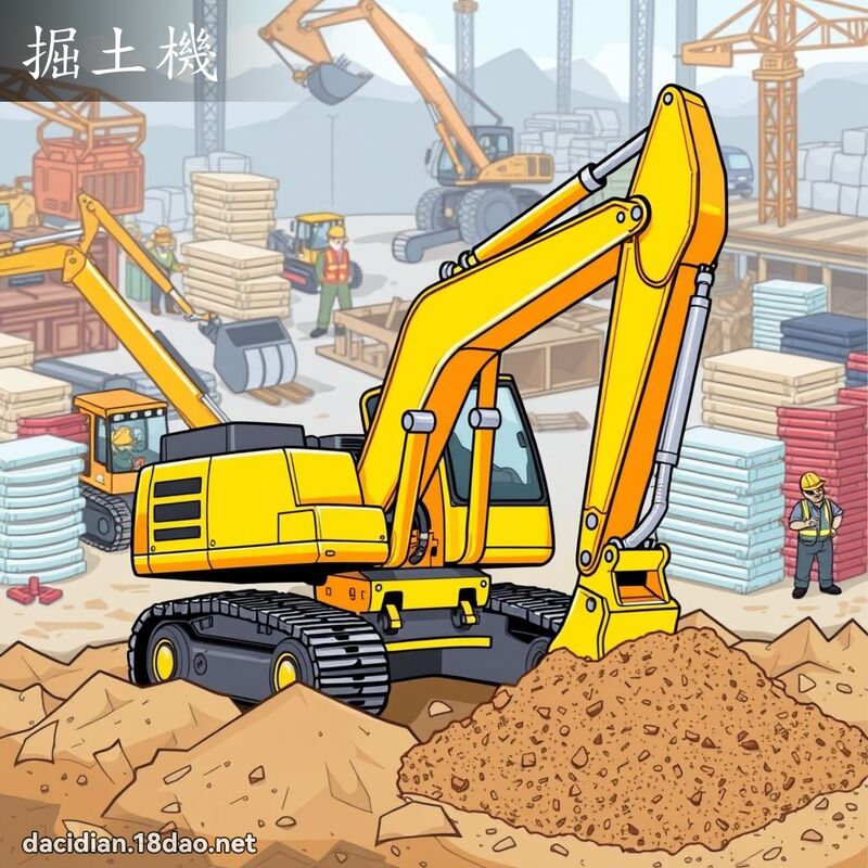 掘土机 - 国语大辞典配图