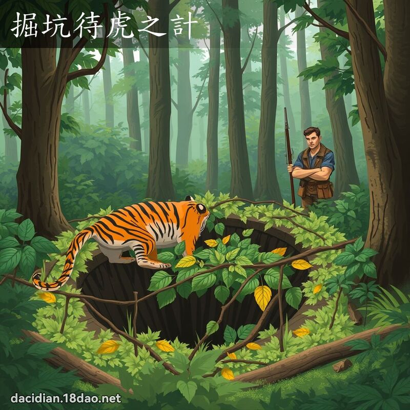 掘坑待虎之计 - 国语大辞典配图