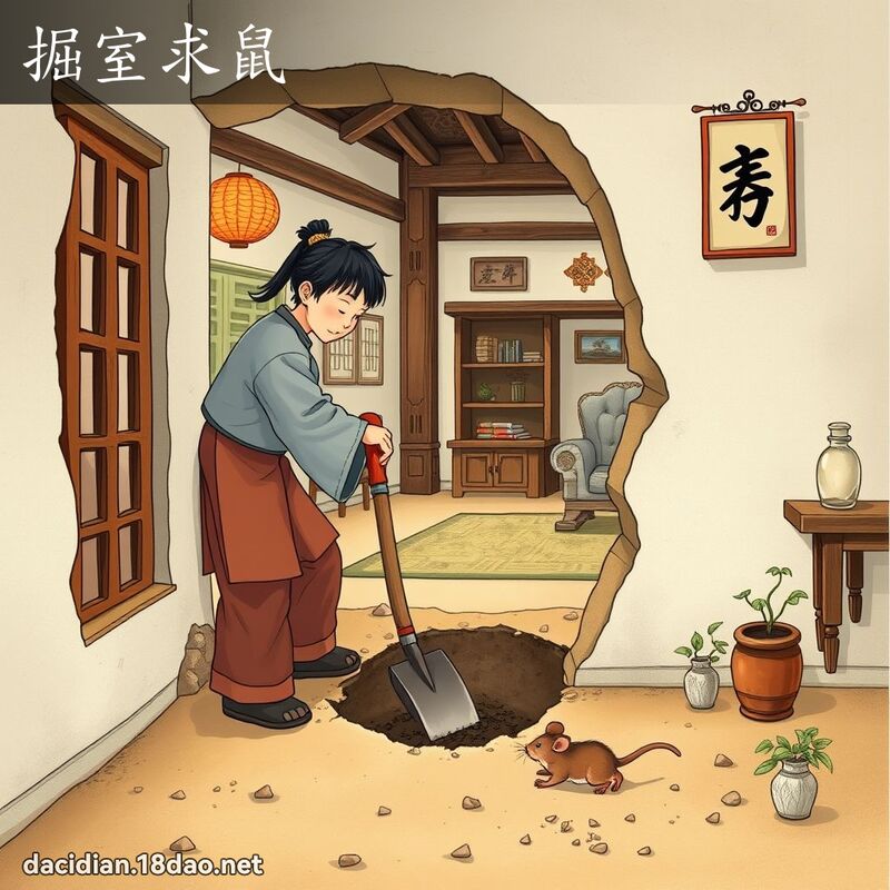 掘室求鼠 - 國語大辭典配圖