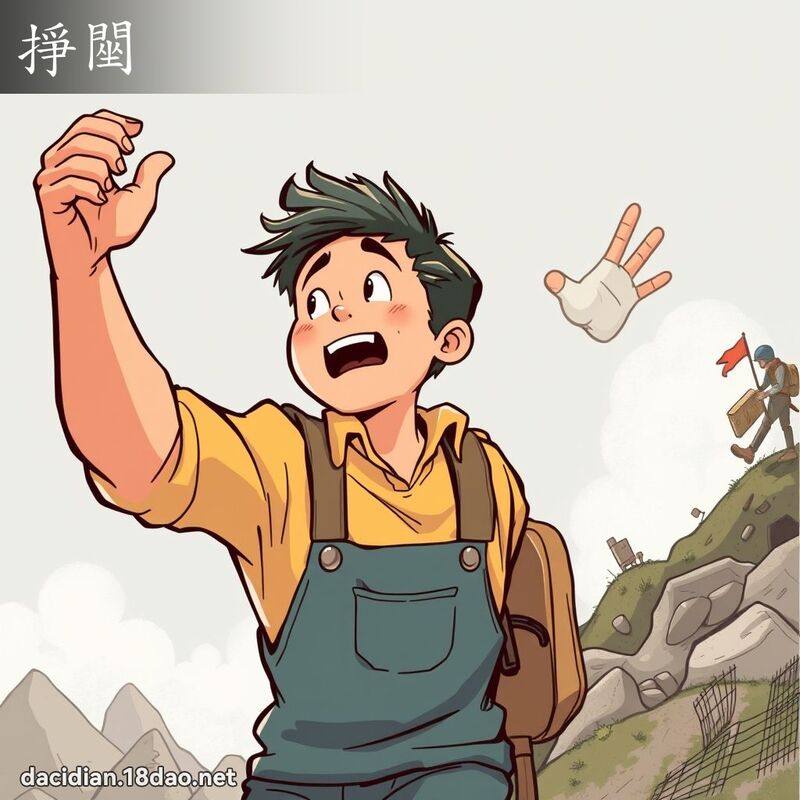 挣䦟 - 国语大辞典配图
