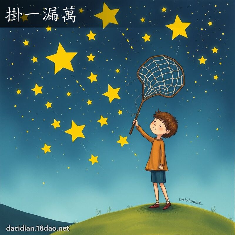 掛一漏萬 - 國語大辭典配圖