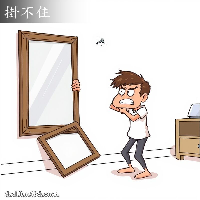 掛不住 - 国语大辞典配图