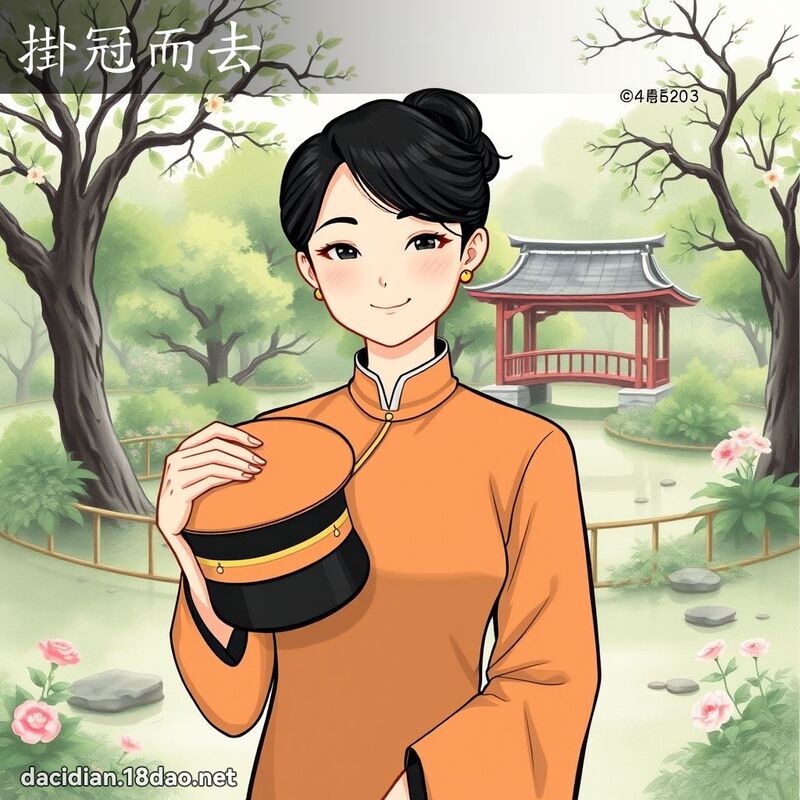 掛冠而去 - 國語大辭典配圖