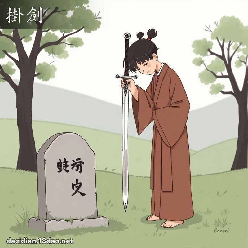 掛剑 - 国语大辞典配图