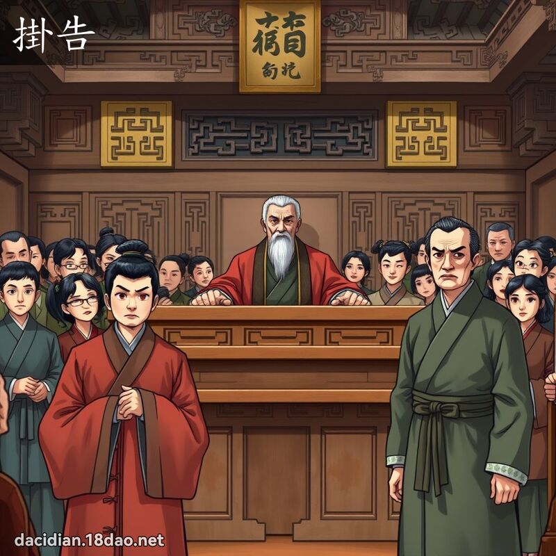掛告 - 國語大辭典配圖