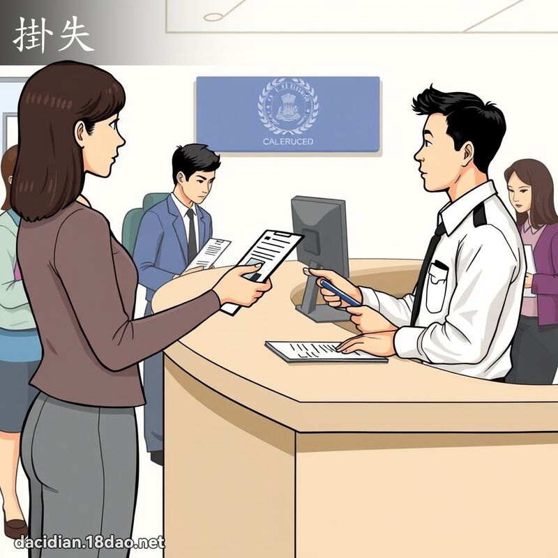 掛失 - 国语大辞典配图