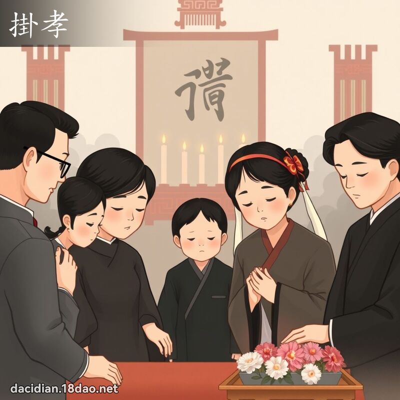 掛孝 - 国语大辞典配图