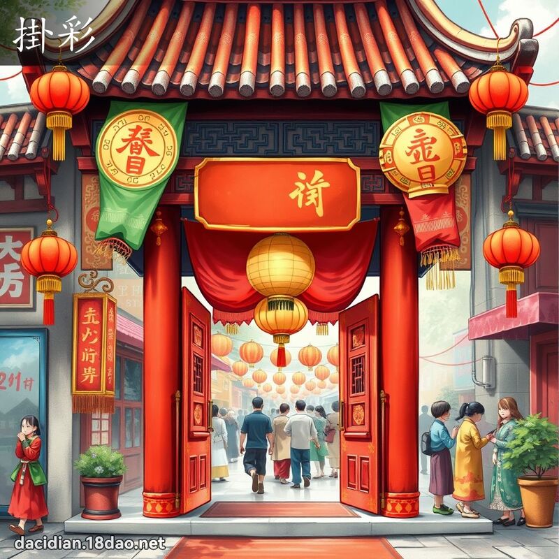 掛彩 - 國語大辭典配圖