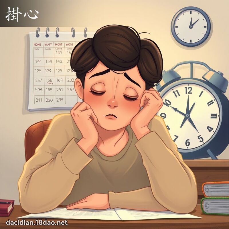 掛心 - 國語大辭典配圖