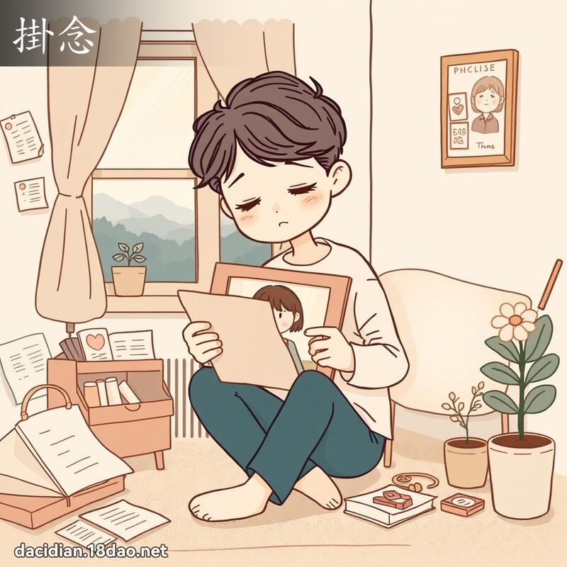 掛念 - 国语大辞典配图