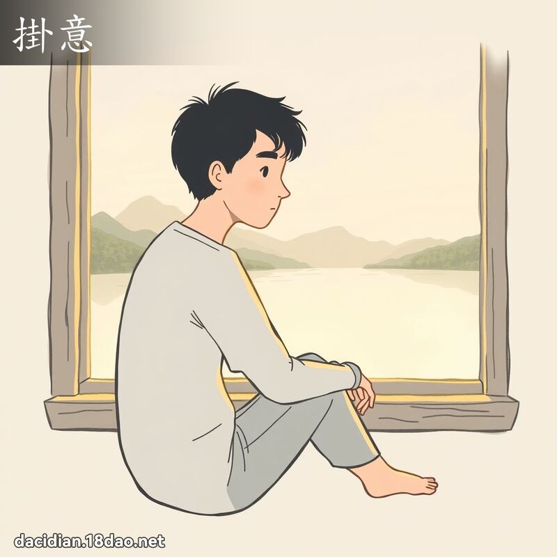 掛意 - 国语大辞典配图