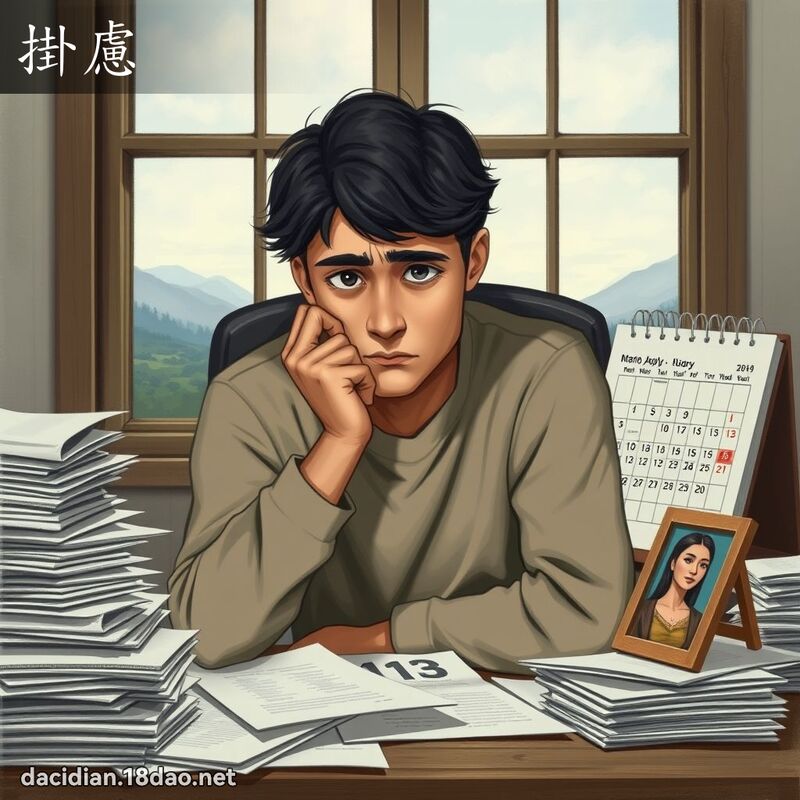 掛慮 - 國語大辭典配圖