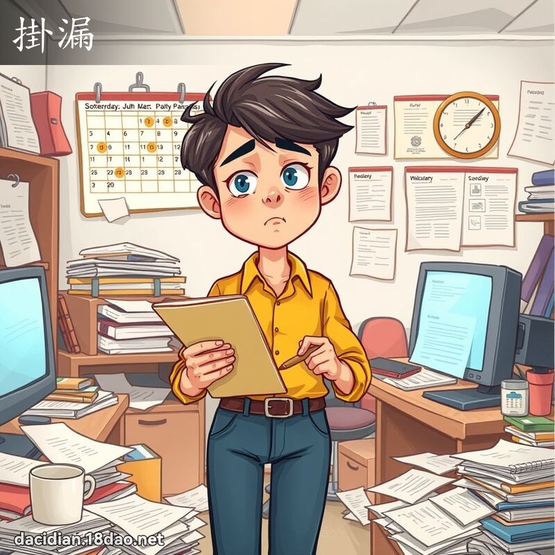 掛漏 - 國語大辭典配圖