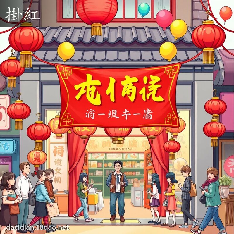 掛紅 - 國語大辭典配圖