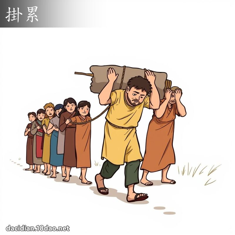 掛累 - 國語大辭典配圖