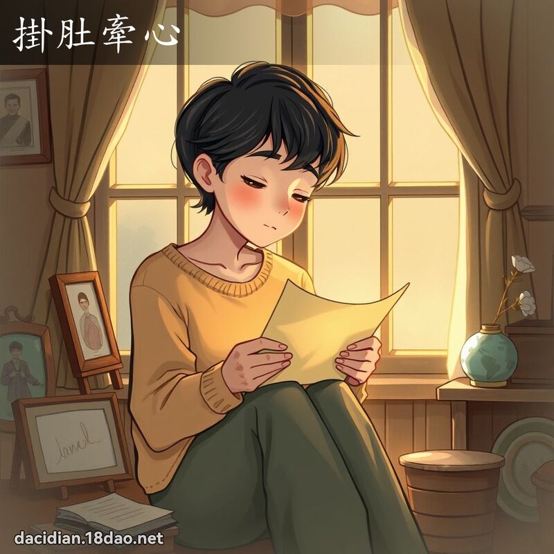 掛肚牽心 - 國語大辭典配圖