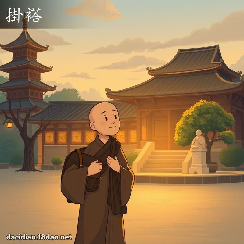 掛褡 - 國語大辭典配圖