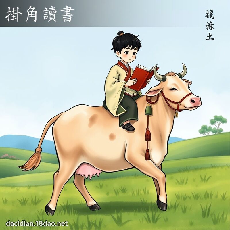 掛角讀書 - 國語大辭典配圖