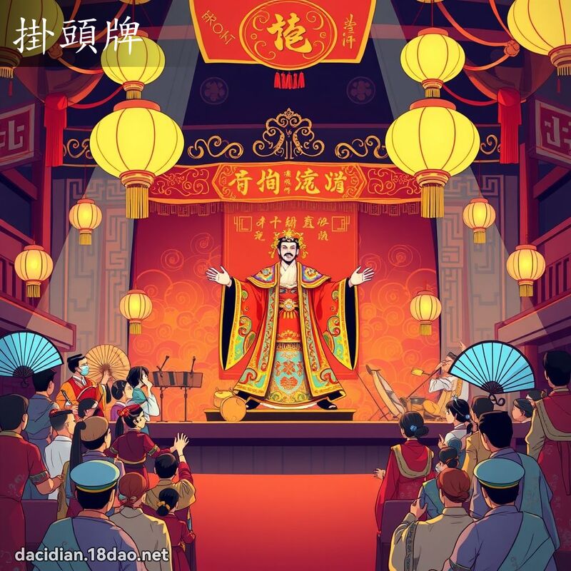 掛頭牌 - 國語大辭典配圖