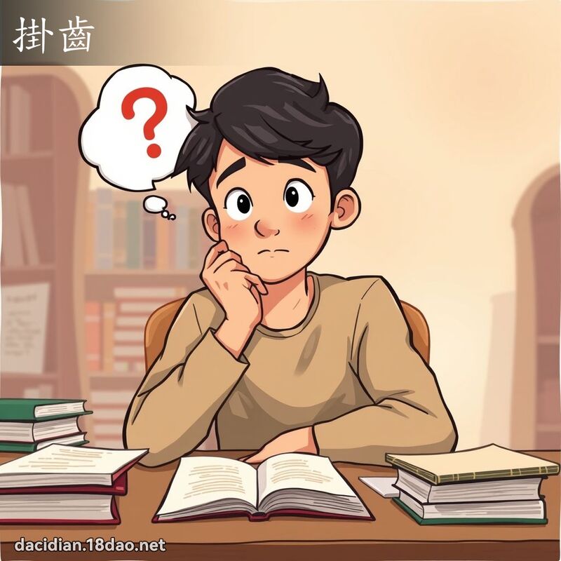 掛齒 - 國語大辭典配圖