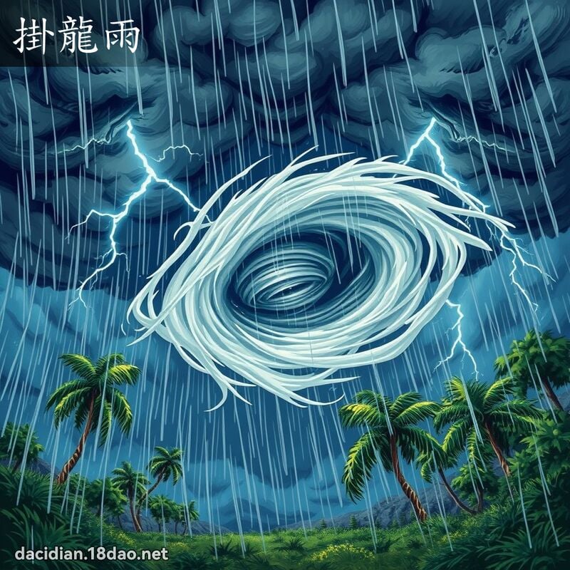 掛龙雨 - 国语大辞典配图