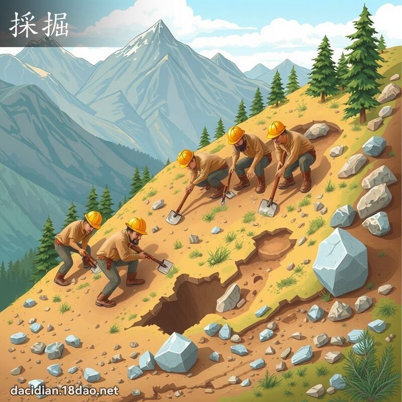 採掘 - 国语大辞典配图