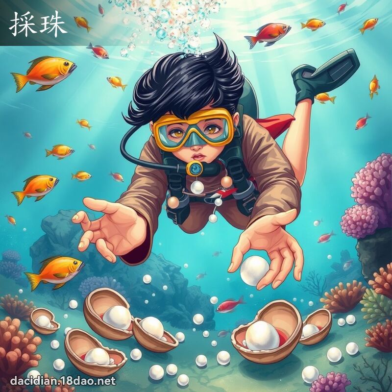 採珠 - 國語大辭典配圖