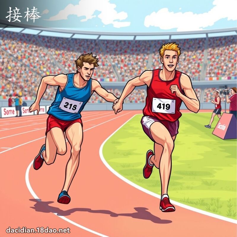 接棒 - 國語大辭典配圖
