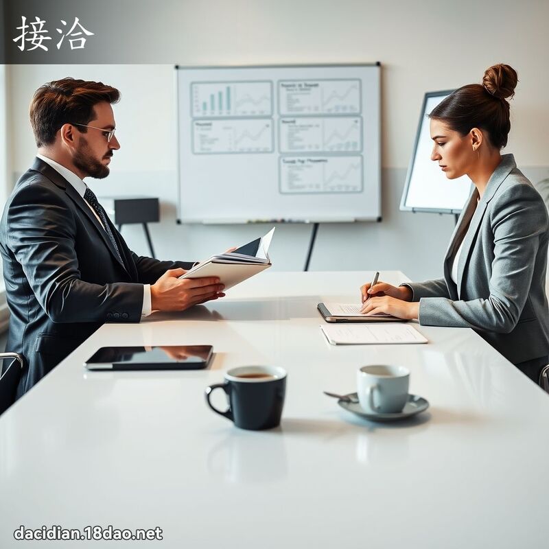 接洽 - 國語大辭典配圖