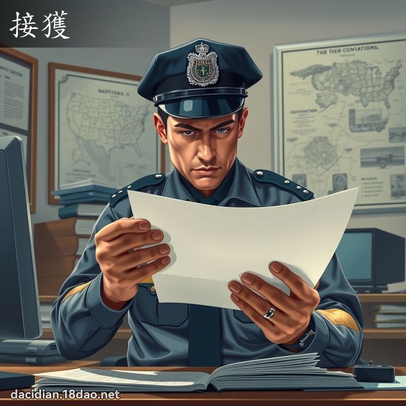 接獲 - 國語大辭典配圖