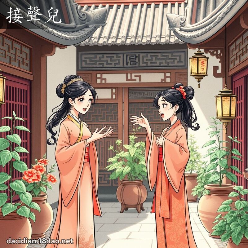 接声儿 - 国语大辞典配图