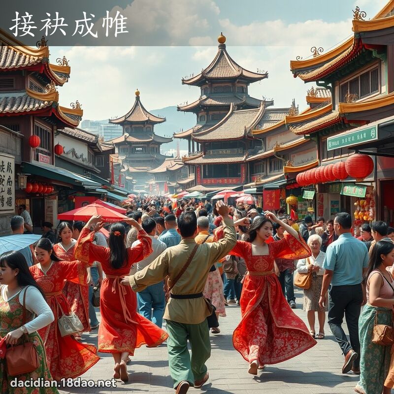 接袂成帷 - 國語大辭典配圖